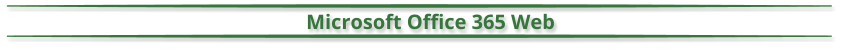Microsoft Office 365 Web