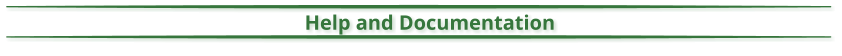 Help and Documentation